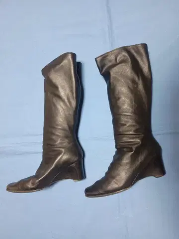 ALPHA CUBIC 롱 부츠 블랙 23cm