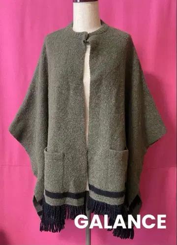 GALANCE 니트 케이프 판초