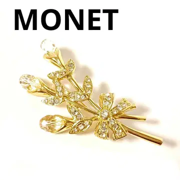 새상품급 모네 꽃다발 브로치 골드 부케 빈티지 MONET