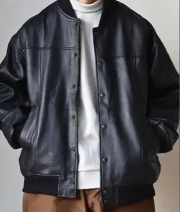 YOUSED 유즈드 올 가죽 스타디움 점퍼 바시티 자켓