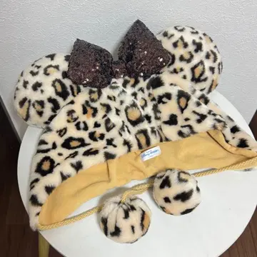 디즈니 팬캡 미니 레오파드 무늬 브라운