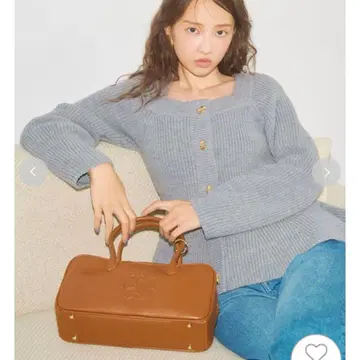 SNIDEL 페플럼 로우 게이지 가디건 풀오버 ( GRY )