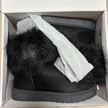 miniministore/미니미니 스토어/24.0cm 블랙 퍼 어그 부츠