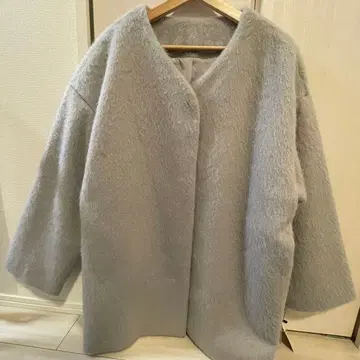 moment+ 샤기 코트 L