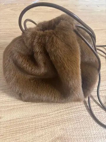 [ 미사용 새상품 ] WCJ 에코 퍼 복조리 백 브라운