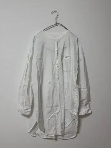 yuni 유니 롱 셔츠 블라우스 화이트