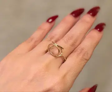 아쉬페프랑스 골드 컬러 입체감 반지 15호