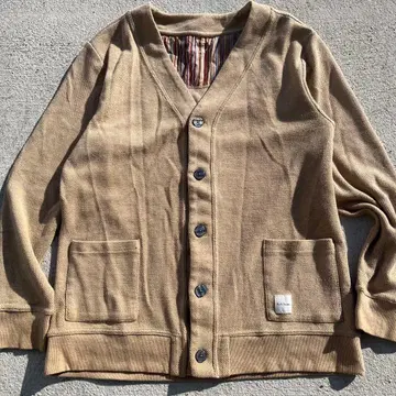 현행 폴스미스 멀티 스트라이프 V넥 가디건 LL XL