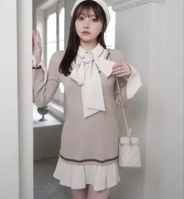 lipservice 셔츠 도킹 플리츠 원피스