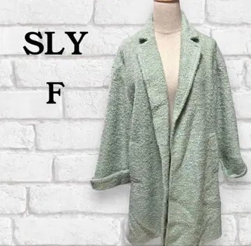 SLY 아우터 롱 보아 코트 F 민트 그린 계열 여성용