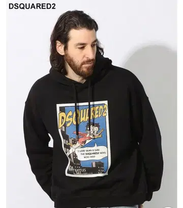 DSQUARED2 레어 희귀 베티  부프 후드티 블랙