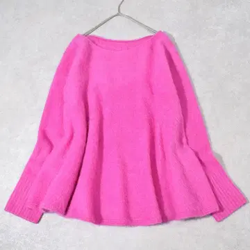 드레 스테리아 캐시미어 100% 홀가먼트 플레어 니트 F 핑크