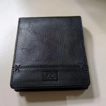Lee 이단 접이식 가죽 지갑 블랙