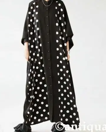 antiqua 모노톤 오버 사이즈 셔츠 원피스
