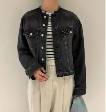 Mila Owen 크롭 기장 노카라 G 재킷