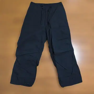 빔즈 BEAMS 밀리터리 오버 팬츠 M 블랙 드로 코드 포함