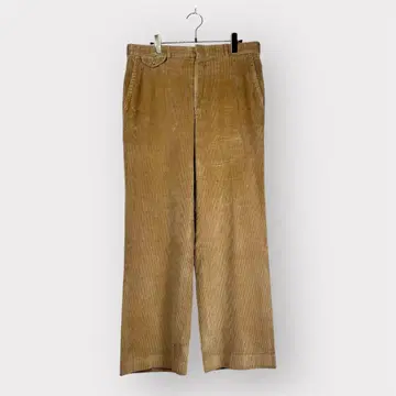 베이지 코듀로이 스트레이트 레그 팬츠