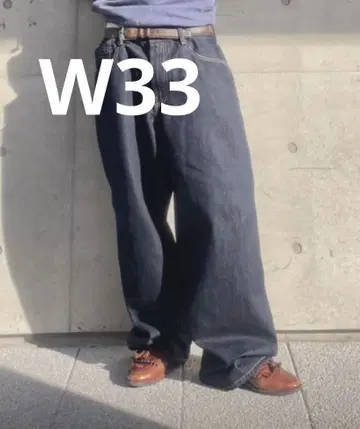 [ 완판템 ] GAP 슈퍼 배기 데님 W33 L32 다크 린스