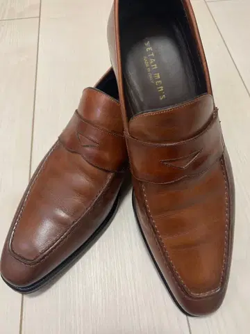 [ 새상품급 ] Italy제 브라운 가죽 신발 로퍼 ISETAN