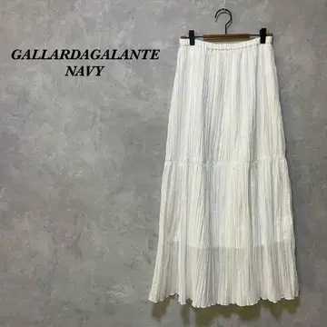 개럴개런트 롱 스커트 플레어 플리츠 화이트 373