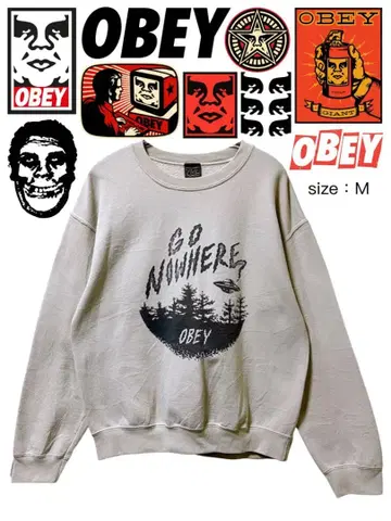 OBEY 맨투맨 M 그레이지 USA 구제 의류