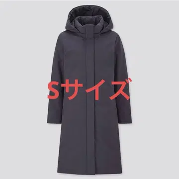 유니클로 하이브리드 다운 코트 블랙