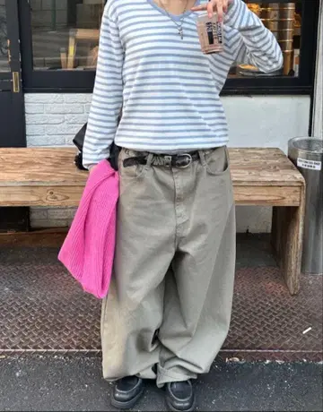 NUGU hoop 벌룬 코튼 팬츠