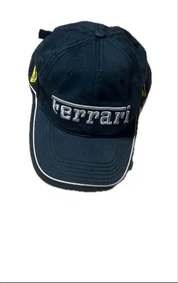 페라리 자수 로고 네이비 캡