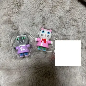 흰 고양이와 친구들 피규어 컬렉션 2종 yumi kitagishi