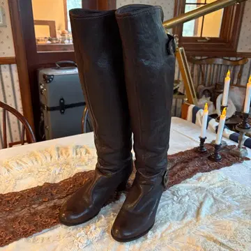 다이애나 롱 부츠 가죽 브라운 고급 24cm