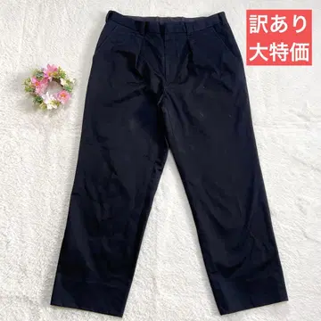 [ 존 로렌스 설리번 ] 코튼 턱 테이퍼드 팬츠 (M) 블랙 광택