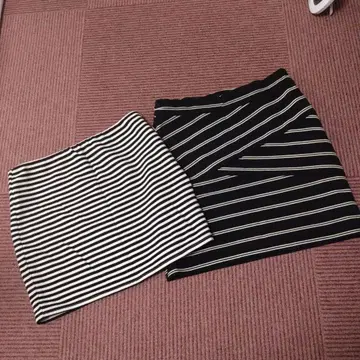 LIP SERVICE 스트라이프 타이트 스커트 2세트