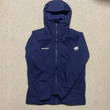 MAMMUT 네이비 후드 부착 마운틴 후드티 아시아 사이즈 M