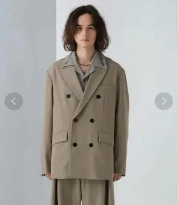 [ SET UP 대응 ] 멜란지 더블 자켓(HARE) S 사이즈