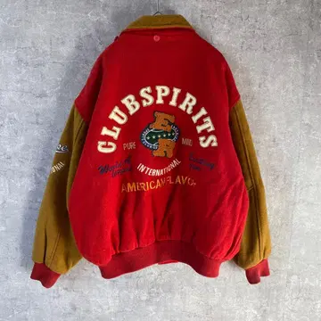 빈티지 바시티 자켓 이너 퀼팅 M 사이즈 빅 루즈