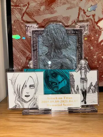 진격의 거인 온라인 전시회 한정판 아홉 거인 디오라마 아크릴 스탠드 아니