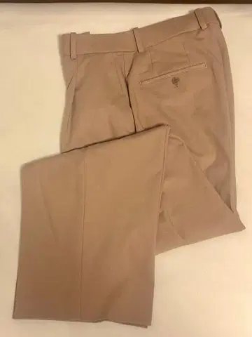 UNIQLO 턱 와이드 팬츠 베이지 스트라이프