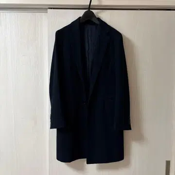 그린 라벨 네이비 체스터 코트 울 100%