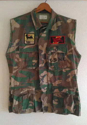 신춘 세일 usmc 카모플라쥬 컷오프 자켓 와펜 빈티지