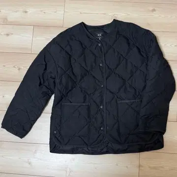 UNIQLO 유니클로 퍼프 테크 릴랙스 자켓 블랙 S