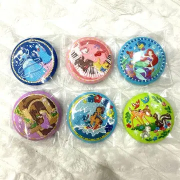 최신 자수 캐릭터 핀 배지 6개 세트