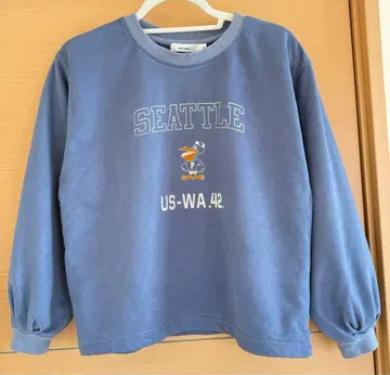 플로키 프린트 스웨이드조 맨투맨 니코앤드