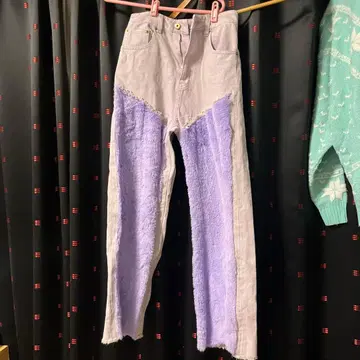 onespo 케미컬 퍼 데님 퍼플