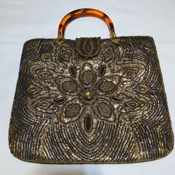 엘레강트 골드 자수 핸드백