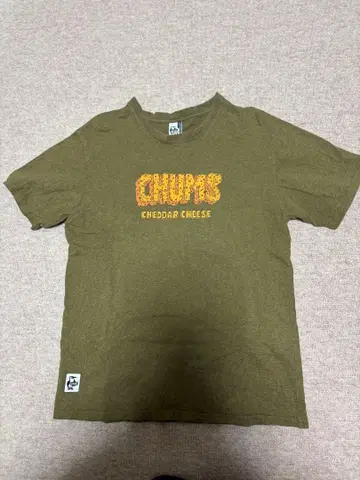 CHUMS CHEESE 티셔츠 올리브 그린