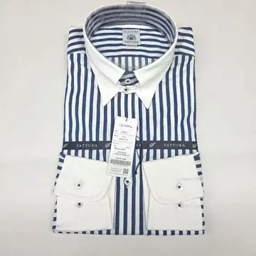 FATTURA 블루 화이트 스트라이프 와이셔츠 L 사이즈