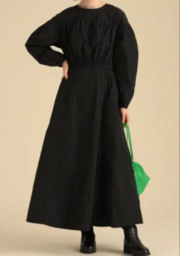 Ray BEAMS 타프타 개더 요크 원피스 프리 사이즈