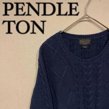 [ 새상품급 ] PENDLETON 펜들턴 케이블 디자인 니트 네이비