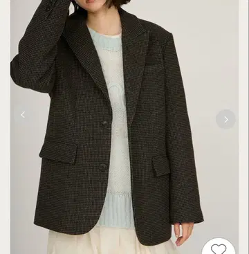 emmi 울 체크 자켓