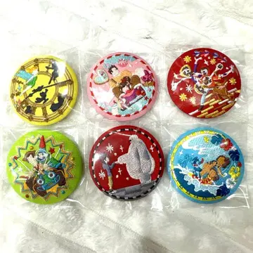 최신 자수 캐릭터 핀 배지 6개 세트